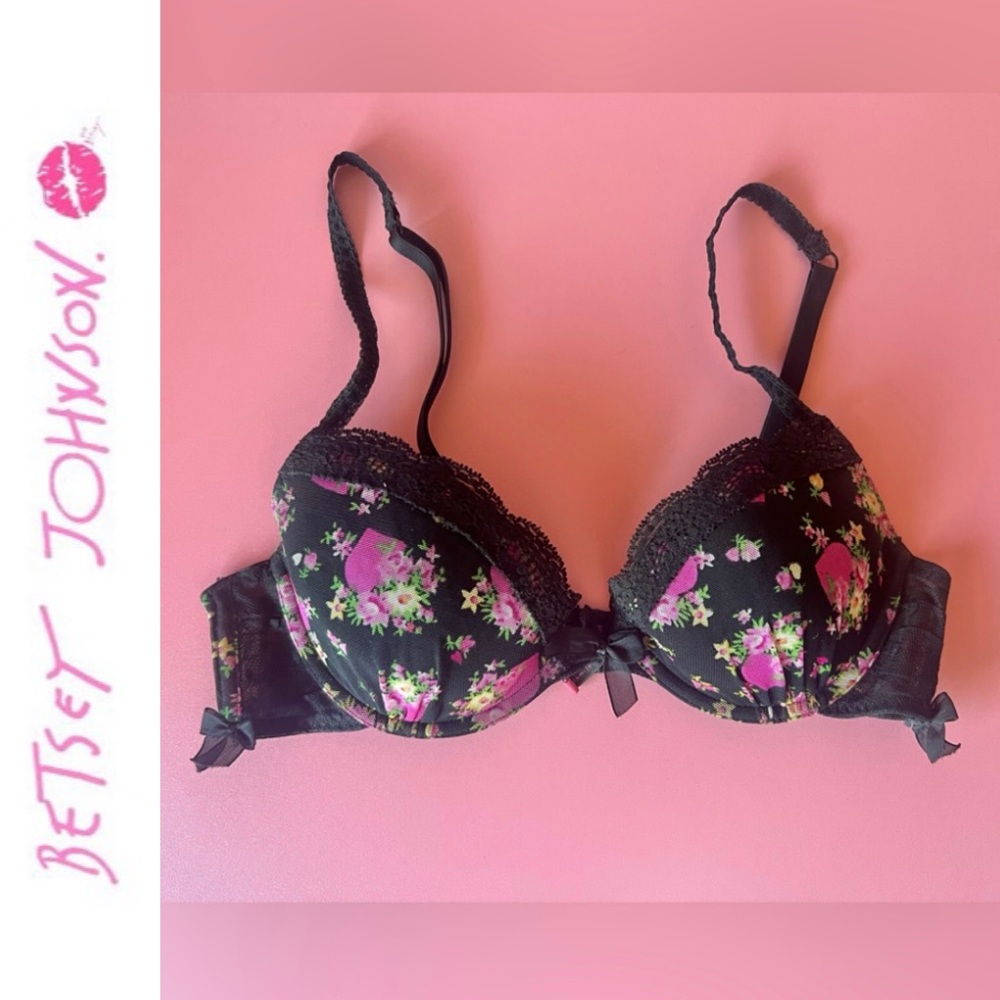 Vintage Betsey Johnson Floral Bra